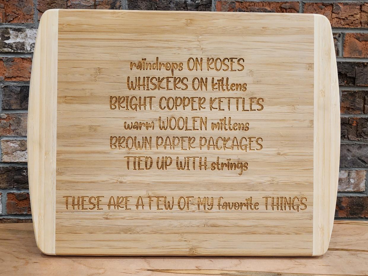 Cutting Board with Custom Engraved Message